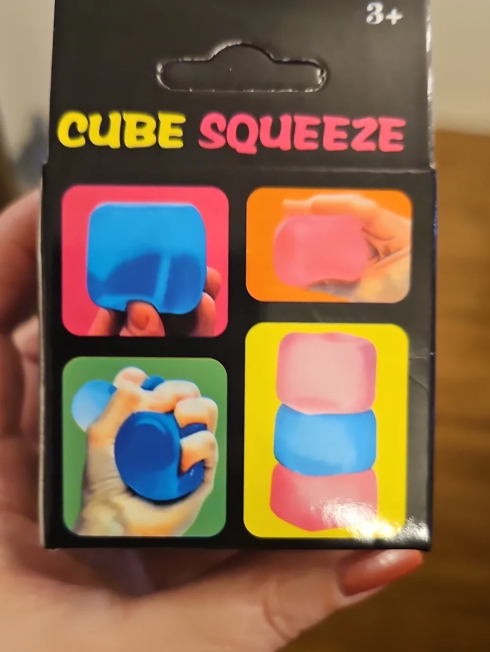 NEW! Cube Squeeze Blue Squishy Cube